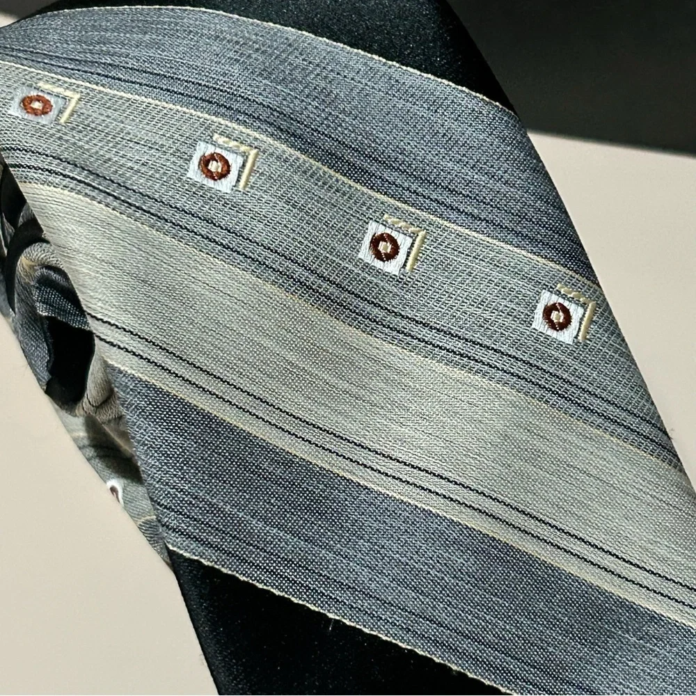 Dino Orsini Black and Gray Patternes 65” Men's Tie